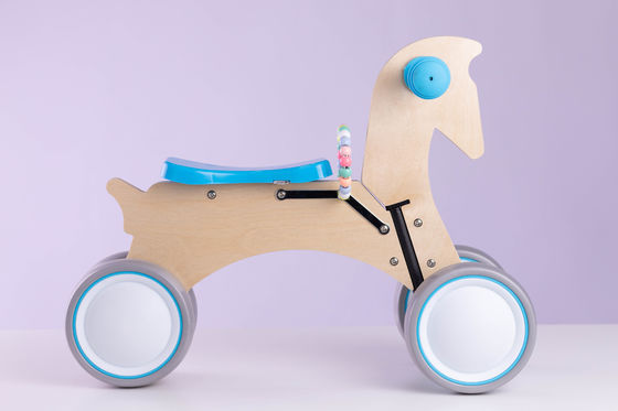 6inch Wheel Birch Log Rocking Horse Balance Bike For Toddler