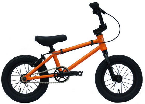 Freestyle Custom Bmx Bikes Steel Frame Steel Fork Wheel Size 12 " For Children