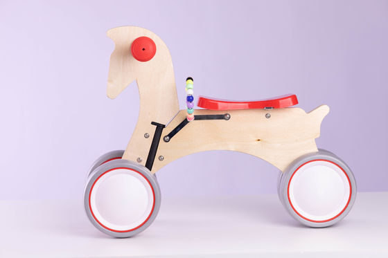 Toddler 6inch Wheel Birch Log Rocking Horse Balance Bike Without Base